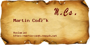 Martin Csák névjegykártya